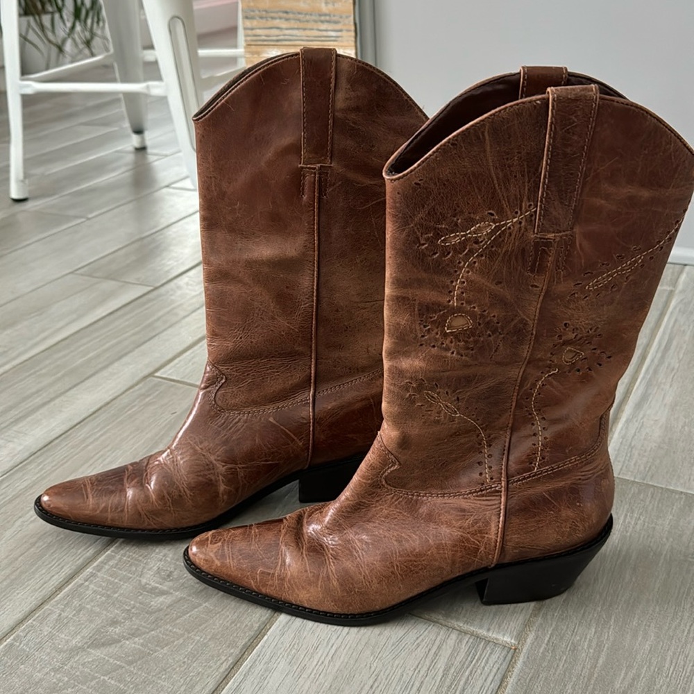 Matisse | Albuquerque Prairie leather Western Boots Floral Cutouts turquoise
